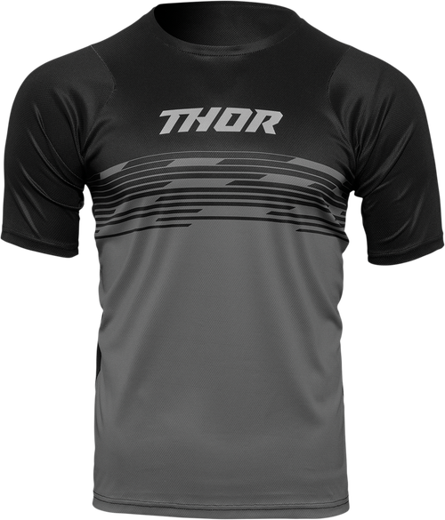 Thor Assist Shiver Short-Sleeve Jersey - Black/Gray - Medium 5120-0170