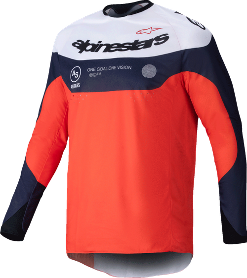 Alpinestars Pro-Dura Long-Sleeve Jersey - Navy/Hot Orange/White - Medium 3760125-7162-M