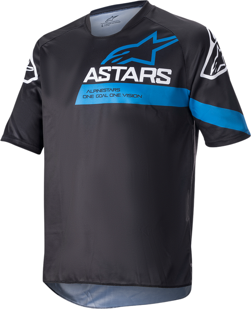 Alpinestars Racer V3 Short-Sleeve Jersey - Black/Bright Blue - Small 1762922-1078-SM