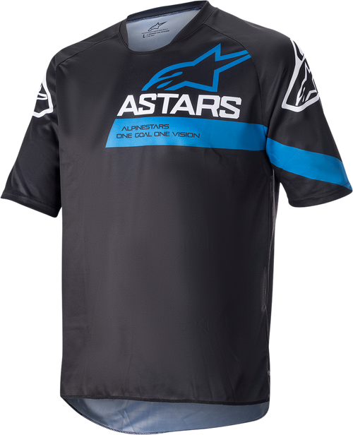 Alpinestars Racer V3 Short-Sleeve Jersey - Black/Bright Blue - Large 1762922-1078-LG