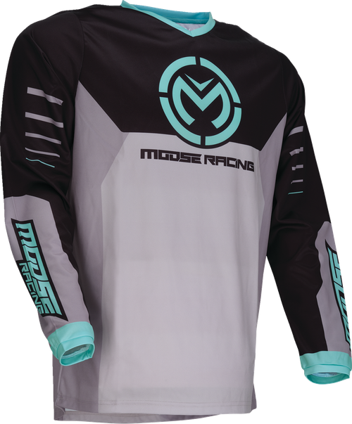 Moose Offroad Qualifier Jersey - Gray/Teal - Small 2910-8183