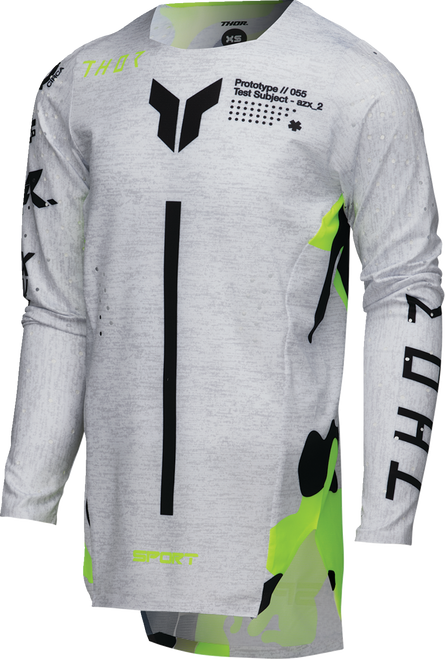 Thor Youth Sportmode Riot Jersey - White/Acid - Large 2912-2540