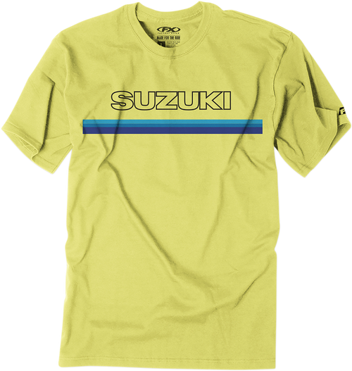 Factory Effex Suzuki Throwback T-Shirt - Yellow - Large 23-87404