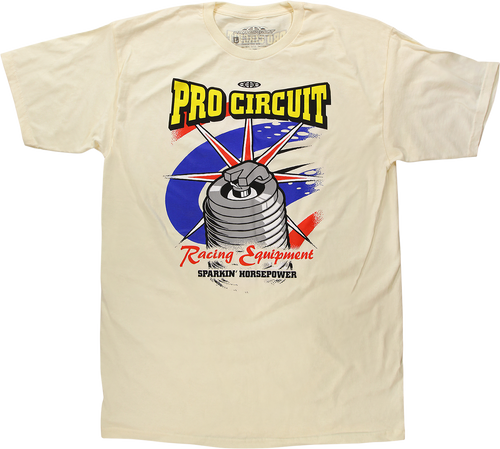 Pro Circuit Spark Plug T-Shirt - Cream - Xl 6431750-040