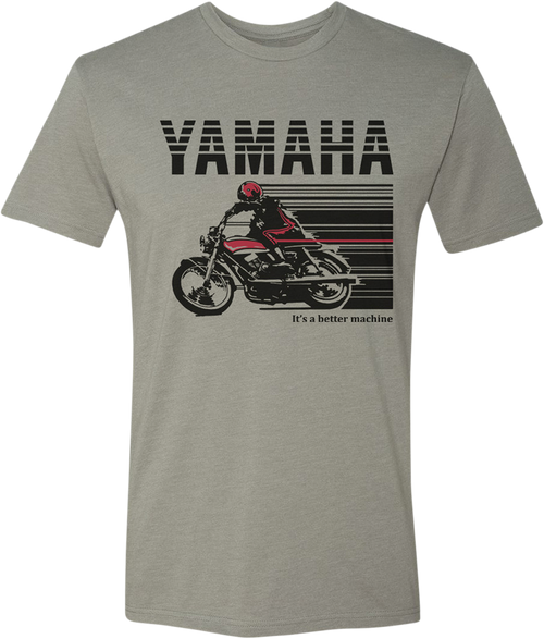 Yamaha Apparel Yamaha Cycle T-Shirt - Stone Gray/Red - Small NP21S-M1968-S