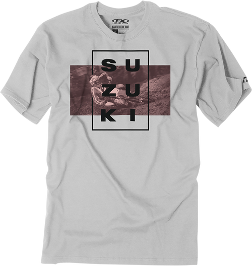 Factory Effex Suzuki Rider T-Shirt - Light Gray - Large 25-87404