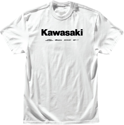 D'Cor Visuals Kawasaki Racing T-Shirt - White - 2Xl 80-120-5