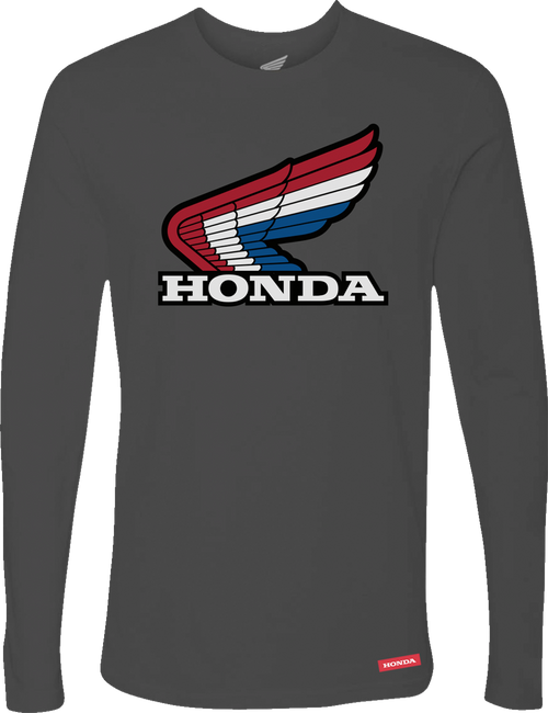 Honda Apparel Honda Wing Long-Sleeve T-Shirt - Charcoal - Small NP21S-M3023-S