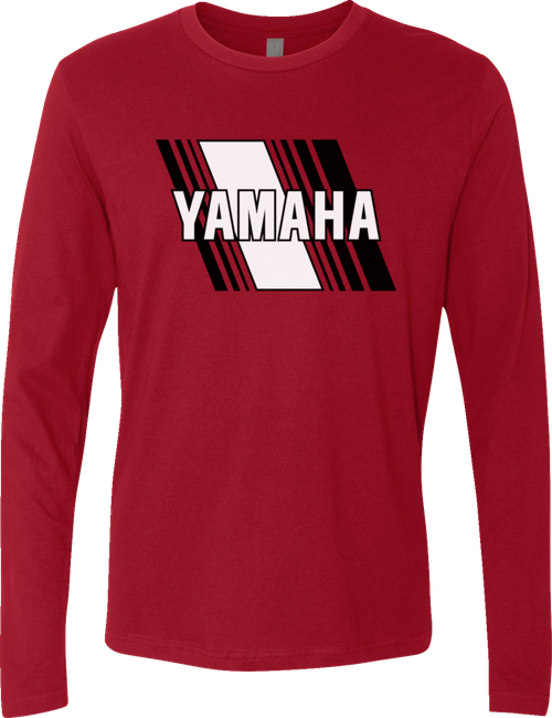 Yamaha Apparel Yamaha Heritage Diagonal Long-Sleeve T-Shirt - Red - 2Xl NP21S-M3119-2X
