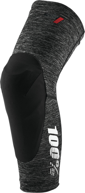 100% Teratec Knee Guards - Heather Gray/Black - Medium 70003-00006