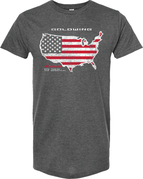 Honda Apparel America Outline T-Shirt - Heather Charcoal - Medium NP23S-M2293-M