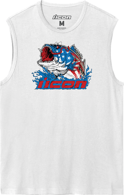 Icon American Basstard Tank Top - White - Large 3030-24080