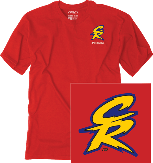 Factory Effex Honda Retro Cr T-Shirt - Red - Medium 28-87312