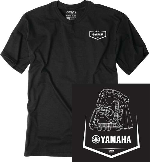 Factory Effex Yamaha Track T-Shirt - Black - Medium 28-87202
