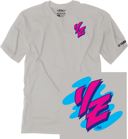 Factory Effex Yamaha Retro Yz T-Shirt - Light Gray - Large 28-87214