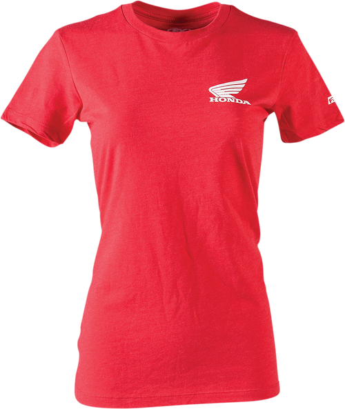 Factory Effex Women'S Honda Icon T-Shirt - Heather Red - Medium 24-87312
