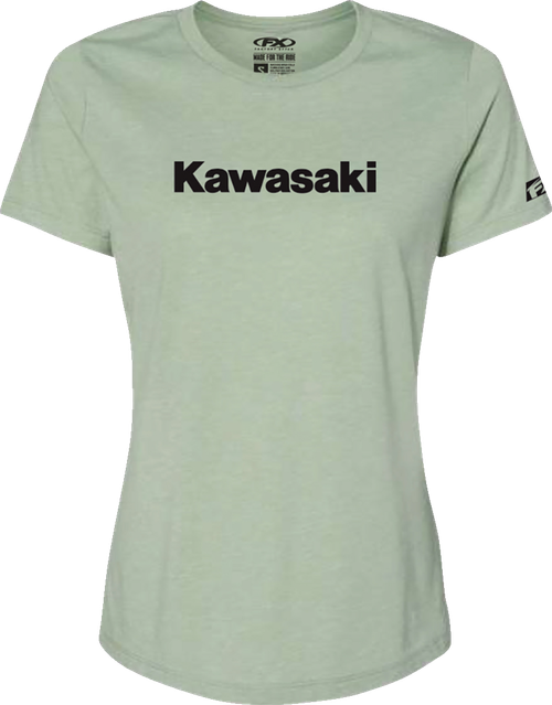 Factory Effex Women'S Kawasaki T-Shirt - Light Heather Green - Xl 27-87146