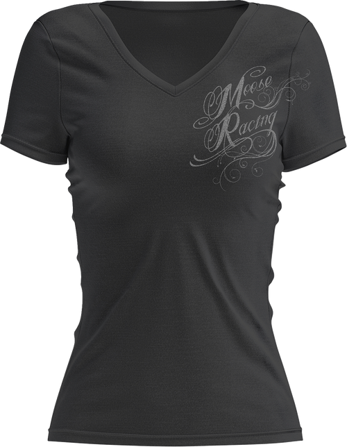 Moose Offroad Women'S Flourish Script T-Shirt - Black - Medium 3031-4285