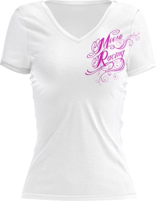 Moose Offroad Women'S Flourish Script T-Shirt - White - Large 3031-4290