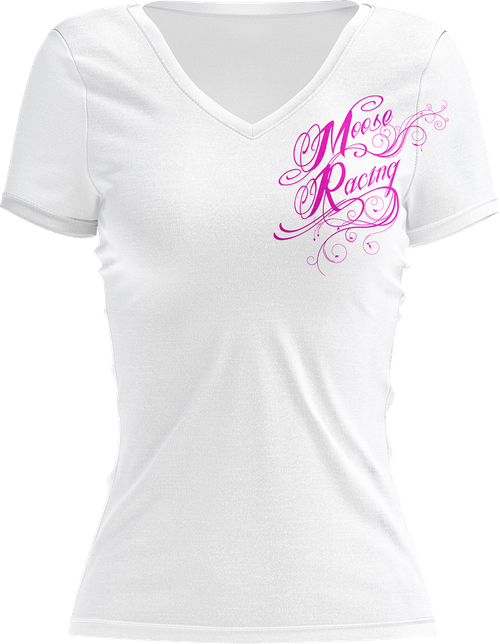 Moose Offroad Women'S Flourish Script T-Shirt - White - Xl 3031-4291