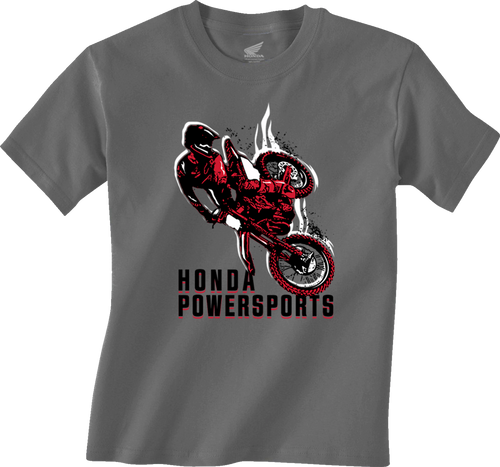 Honda Apparel Youth Honda Rider T-Shirt - Charcoal - Large NP21S-Y3035-L