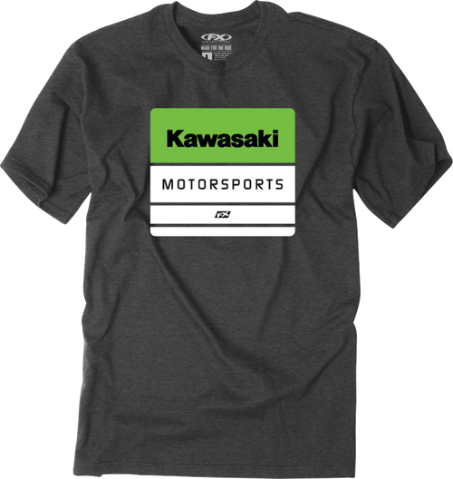 Factory Effex Youth Kawasaki Phase T-Shirt - Heather Charcoal - Medium 29-83102
