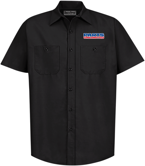 Throttle Threads Parts Unlimited Shop Shirt - Black - Small PSU37ST24BKSM