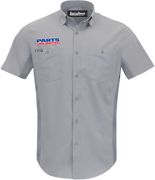 Throttle Threads Parts Unlimited Vented Shop Shirt - Gray - Xl PSU37ST26GYXL