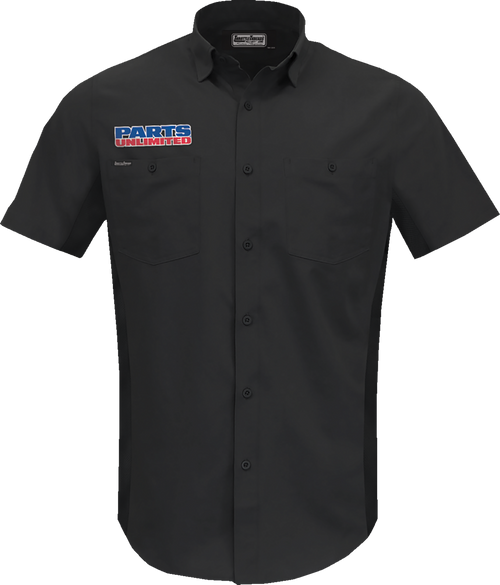 Throttle Threads Parts Unlimited Vented Shop Shirt - Black - Small PSU37ST26BKSM
