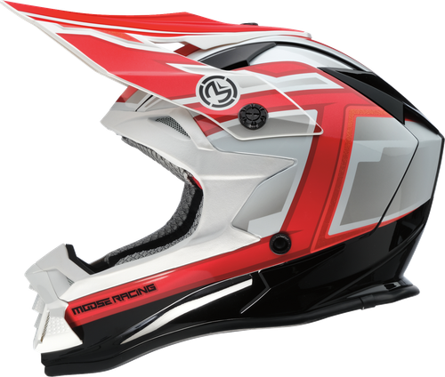 Moose Offroad Mr3 Helmet - F.A.F. - White/Black/Red - Large 0110-8935