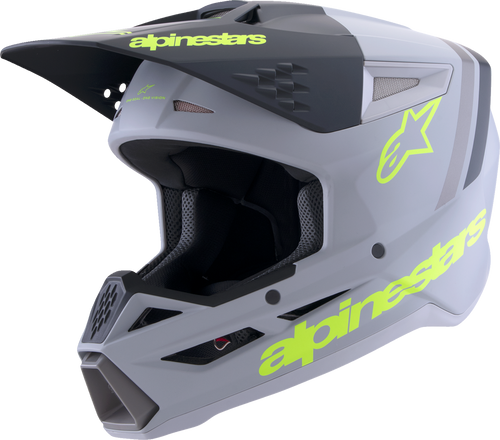 Alpinestars SM3 Helmet - Radium - Matte Gray/Black/Yellow Fluo - Medium 8300826-9510-M