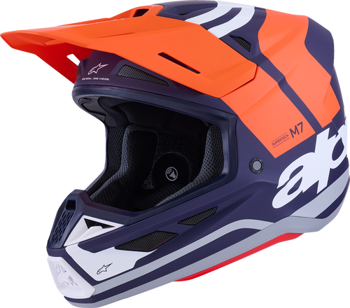 Alpinestars SM7 Helmet - Core - Matte Orange/Blue - Medium 8301826-408-M