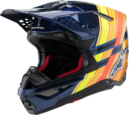 Alpinestars Supertech M10 Helmet - TLD Edition 25 - MIPS - Gloss Dark Blue/Orange/Yellow/Fluo Red - Medium 8300225-7156-M