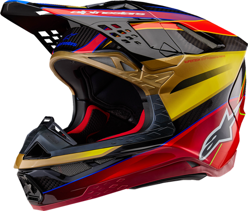 Alpinestars Supertech M10 Helmet - Era - MIPS - Gloss Gold/Yellow/Rio Red - Large 8301223-5938-L