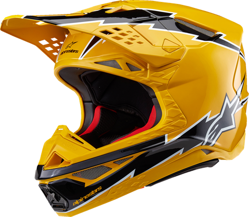 Alpinestars Supertech M10 Helmet - Ampress - MIPS - Gloss Black/Yellow - XS 8300823-1414-XS