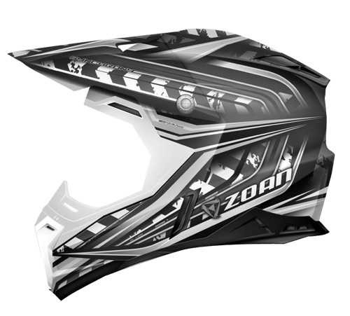 Zoan Synchrony Mx Helmet Monster Black/Silver - 3X 521-149