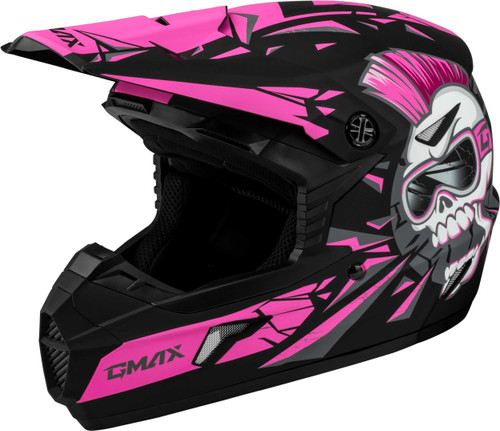 GMAX Youth Mx-46Y Unstable Helmet Matte Black/Pink Ys D3466170