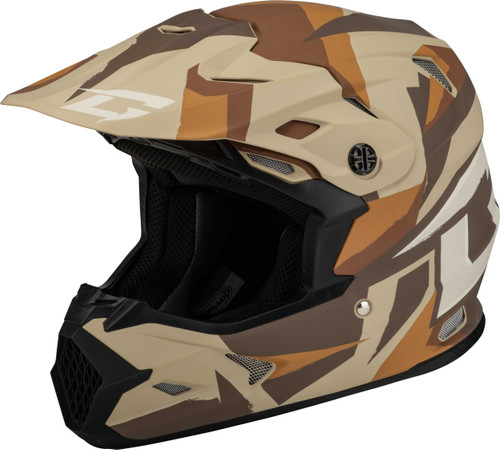 GMAX Mx-96 Splinter Helmet Matte Brown/Tan/White  Xs D39611413