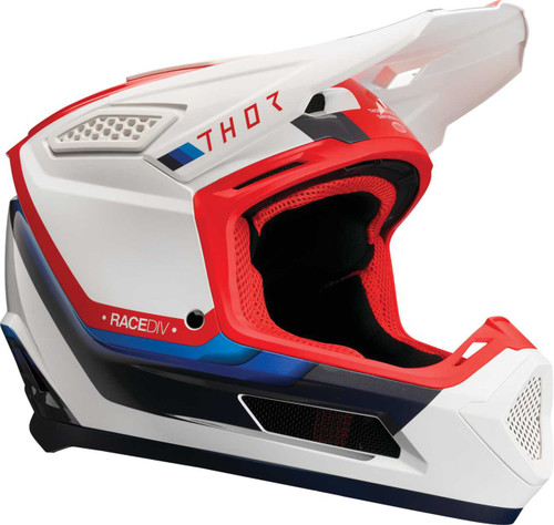 THOR Fleet Helmet - Defy - White/Red/Blue - 3XL