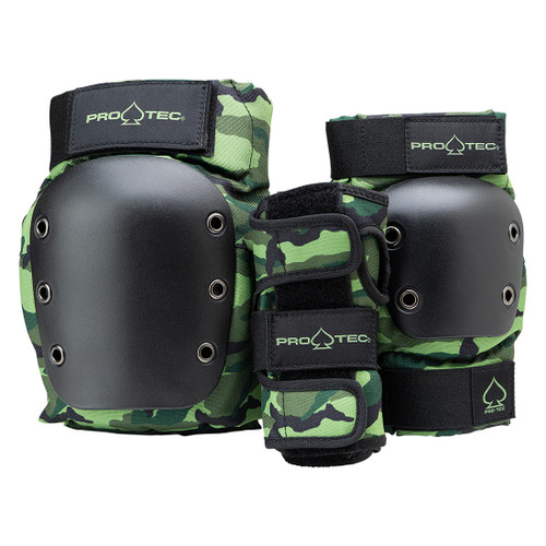 Protec Street Gear Open Back Unisex Knee and Wrist Pads LG Camo 10004269