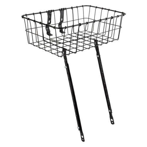 Wald Products Steel Bicycle Front Basket 15x10x5" Black 1372GB