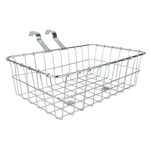 Wald Products Steel Bicycle Front Basket 15x10x5" Silver 1372