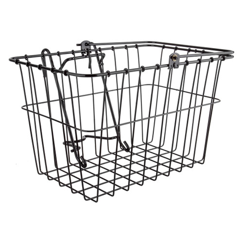 Wald Steel Lift-Off Front Bicycle Basket 14.5x9.5x9" Black 133GB