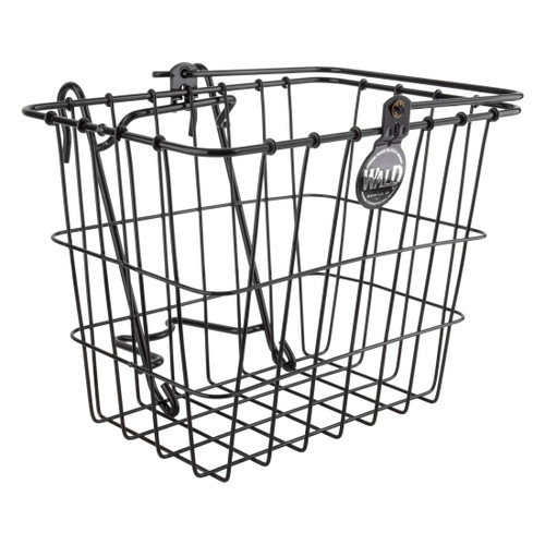 Wald Steel Lift-Off Front Bicycle Basket 11.75x8x9" Black 114GB