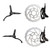 Clarks React 2 Hydraulic Disc Brake Kit 180/160mm REACT-4-FR180160AM-IS-ROW