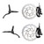 Clarks React 2 Hydraulic Disc Brake Kit 180/160mm REACT-2-FR180160AM-IS-ROW