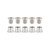 Origin8 Bicycle Chainring Bolts Set Alloy Silver / M8x8.5mm Bolt / M8x7mm Nut / Double/Triple 22772