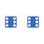 Trik Topz Bicycle Valve Caps Dice Blue SV DIC-BL-2PK