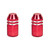 Trik Topz Bicycle Valve Caps Finned Red HFC-RD-2PK