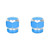 Trik Topz Bicycle Valve Caps Hex 2-Tone Blue HTC-BL-2PK